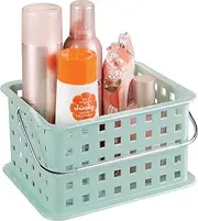 [InterDesign] Storage Organizer Basket, for Bathroom, Health and Beauty Products - Small, Mint