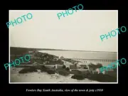 OLD 8x6 HISTORIC PHOTO OF FOWLERS BAY SOUTH AUSTRALIA TOWN & JETTY c1930