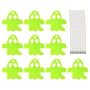 10 Pcs Halloween Keychain Bulk Reflective Bag Charms Ghost Pendant Mini