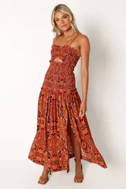 [PUP78] Cecil Midi Dress - Harvest Moon S orange