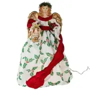 Kurt Adler Holiday Formal Angel Christmas Tree Topper with 10 lights 16 Inch