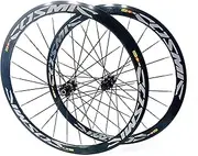Road Bike Wheelset 700C Aluminum Alloy Road Bike Wheelset, 40/50 Mm Rim Quick Release 100/135Mm Front Rear Wheel 20H Disc Brake Hub for 8-9-10-11 Speed(700C/50MM)