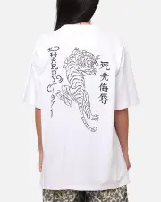 [ED HARDY] Ed Hardy Tiger Stamp T-shirt White - Size 3XL 3XL White