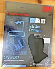 Vintage 3M Transparency Film for Ink Jet Printers CG3480 NEW SEALED