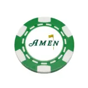 The Masters Amen Corner Augusta Green Clay Poker Chip Golf Ball Marker