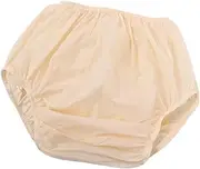Adult Diaper Cover Incontinence Underwear Convenient to Put on and Take Off Reusable for Seniors Waterproof Leak Protection, Light Yellow, M