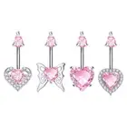 Fashionable Heart Belly Button Piercing Ring Navel Piercing Dangle Accessories