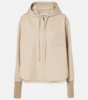 [Loewe] Loewe Logo hooded cotton-blend jacket UK 12 beige