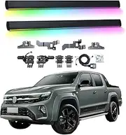 BJOHQ Electric Running Boards Compatible for VW Amarok 2018-2025 with Light, SUV, Off-Road & Pickup Trucks - Retractable Truck Steps & Nerf Bars