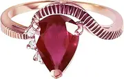 [Galaxy Gold GG] Galaxy Gold 14k Solid Rose Gold Ring with 1.72 Carat Ruby and Diamonds