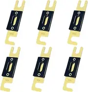 zipelo 6PCS ANL Gold Plated Fuse Protect Controller, Electrical Protection Fuse Blade, Automotive Accessories Universal for Inverters, Car Audio, Video System, and Other High Current (60A)