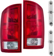 Tail Lights w/Circuit Board For 2002 2003 2004 2005 2006 Dodge Ram 1500 pickup 2003 2004 2005 2006 Dodge Ram 2500 3500 Pickup; Rear Brake Lamps w/Connector plate and Bulbs（OE Style）