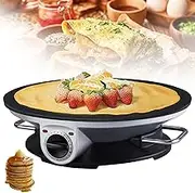 Electric Crepe Maker, 32cm Pancake Tortillas Maker, 3 Gears Adjustable Temperature, Non-Stick Coating, Anti-Scald Handle, 1200w Pancake Maker for Crepes, Omelettes, Chapati, Roti