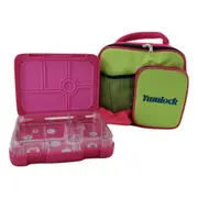 Kids Bento Lunch Box Leakproof 4 Sections with Insulated Carry Bag