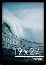 PEALSN 19x27 Poster Frame Black, Picture Frame for Wall Mounting Display Horizontally or Vertically Hanging, 1 Pack
