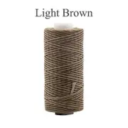 50M Leather Waxed Thread 150D 1mm Flat Waxed Sewing Line Hand Stitching Thread Thickness Craft light brown