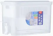 Drink Dispenser Plastic Beverage Dispenser Large Capacity Drink Dispenser with Spigot Refrigerator Water Dispenser for Kitchen Home Party Bar Wedding Fridge Cold Kettle