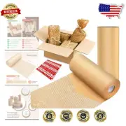 Stretchable Honeycomb Packing Paper 15" x 400' with 20 Fragile Stickers Included