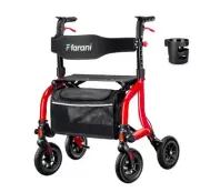 Farani All Terrain Rollator Walkers for Seniors, Lightweight Foldable Rolling...