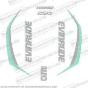 Fits Evinrude 250hp G2 E-Tec Decal Kit (SeaFoam Green) - 2015+