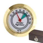 2x Digital Cigar Humidor Hygrometer Thermometer Temperature Round Gauge