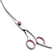 Dog Grooming Scissors - Professional Pet Grooming Shears | Trimming Hair Scissors Curved Stainless Steel Dog Trimmer | Safety Pet Tool with Round Tips Professional Grooming Shears for Puppy & Cat