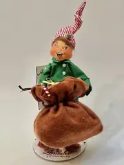 2016 Annalee Doll 500116 Workshop Elf Posable Christmas 9” Retired New
