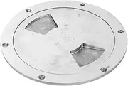 Diyeeni 6 Inch Boat Round Deck Plate, Non Slip Inspection Hatch, 316 Stainless Steel, Marine Access Port Hatch Cover, Detachable Lid Cover for Marine Boat Yacht