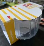 LIMITED EDITION 50 YEARS OF MACCAS MCDONALDS THE FRY PATTERN WOBBLING GLASS