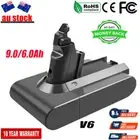 9.0/6.0Ah 21.6V Battery For Dyson V6 SV04 DC58 DC59 DC61 Motorhead Absolute SV09