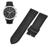 FS4866 24mm Black Leather Watch Strap For Fossil