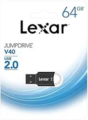 Lexar JumpDrive V40 USB 2.0 Flash Drive, 64 GB Capacity