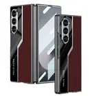 Electroplating Leather Phone Protective Case Cover For Samsung Galaxy Z Fold 6