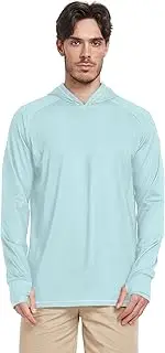 [Caihoyu] Men Sun Protection Hoodies Long Sleeve Sun Shirt with Hood UPF 50+ Quick Dry Rash Guard UV Shirts Sunproof Shirts