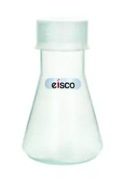 Eisco Labs 100ml Conical Erlenmeyer Flask with Screw Cap- Polypropylene