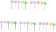 KALLORY 5sets Cute Ballpoint Pens Plush Balls for School Office and Creative Activities 5pcs*5