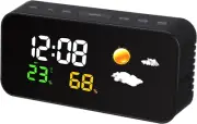 Digital Clock with Indoor Thermometer Hygrometer Colorful Display Room Clock