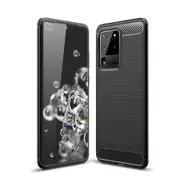 MCC Slim Samsung Galaxy S20 Ultra Carbon Fibre Soft Carbon Case Cover G988 [Black]