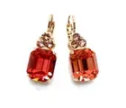 Earrings By Mariana Woman Adorable Emerald Cut Vintage Rose Swarovski Crystals