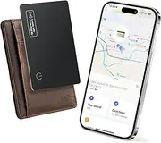 Wallet Tracker Card Air Tracker Tag (iOS Only) - Work with Apple Find My, Bluetooth Tracker Smart Card Wallet Finder, 0.08in Slim, IP68 Waterproof, Item Locator for Luggage Tags, Passports, Purse