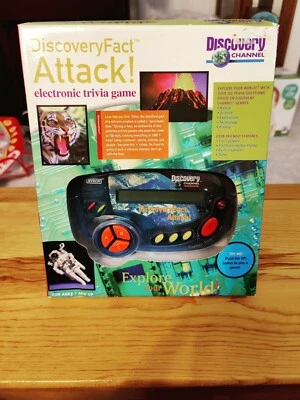 VTECH DISCOVERY CHANNEL DiscoveryFact Attack!Explore Your World Trivia Game 1999