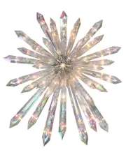 Northlight 14in Lighted Iridescent Icicle Christmas Tree Topper