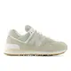 New Balance 女 574 復古 B楦 麂皮 休閒鞋 穿搭 灰綠色 WL574QD2