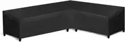 WLEAFJ Patio L-Shaped Sectional Sofa Cover Waterproof, Heavy Duty Outdoor Sectional Couch Cover with Air Vent, Right Facing, 104" L/83" L x 32" D x 31" H