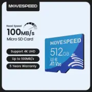 MOVESPEED U3 Mini SD Card 512GB 100MB/s High Speed TF Memory Card for Camera DV
