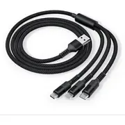 3 in 1 Fast Charge cable for iPhone, Micro USB and Type C devices
