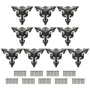 65x65x65mm Metal Box Corner Protectors Edge Guard Iron Bronze Tone 10pcs