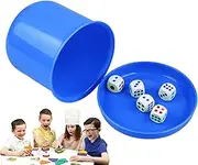 Dice Shaker Cup Set,Dice and Cup Set - Dice Shaker Cup for Bar Parties, Family Dice Games, Dice Shaker with 5 Dices, Funny Dice Cup Games