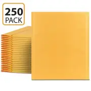 Fosmon #0 6.5 x 10, 250 Pack Wide Kraft Bubble Mailer Padded Envelope Fit CD DVD