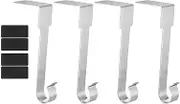 uxcell Christmas Stocking Holders, 4pcs Stocking Holder Stand Metal Hooks Reusable Right Angle for Fireplace Indoor Decorations Garland, Silver